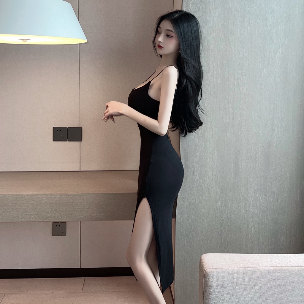 Đầm hai dây PERTY phong cách Hàn Quốc gợi cảm thời trang mùa hè cho nữ