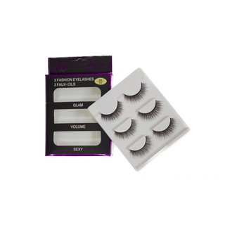 Hộp 3 cặp mi giả 3D ( lông chồn )
