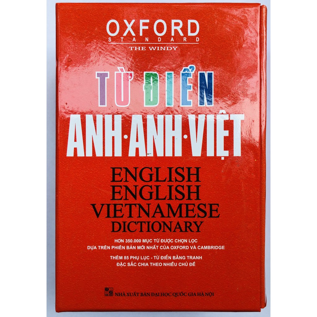Sách -  Từ điển Oxford Anh - Anh - Việt bìa đỏ cứng + tặng kèm bút hoạt hình