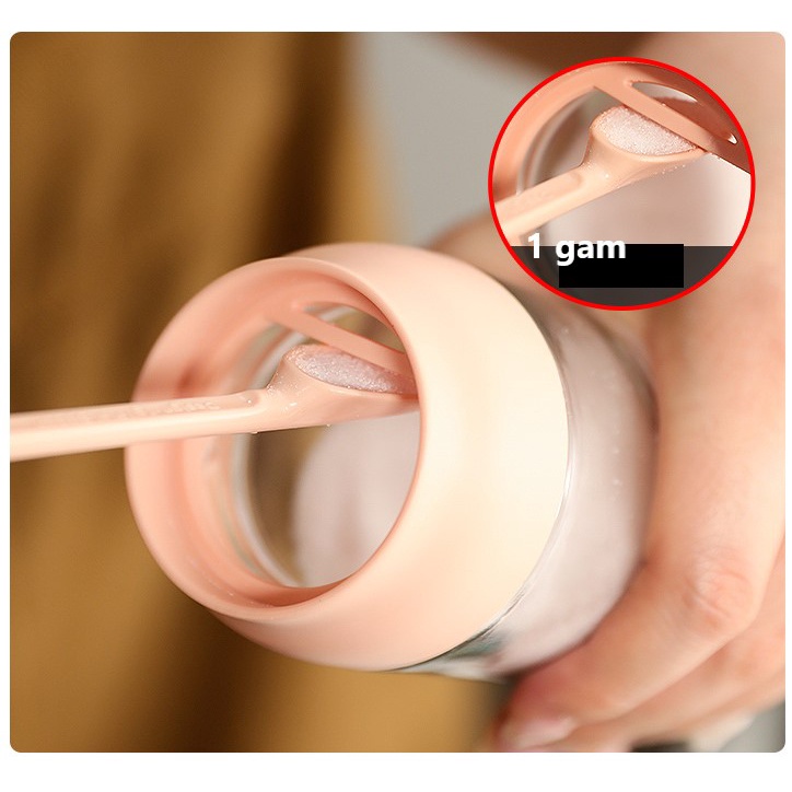 Hũ thủy tinh đựng muối lọ đựng gia vị, mật ong, dầu ăn, thông minh nắp xanh nắp hồng 250ml cao cấp