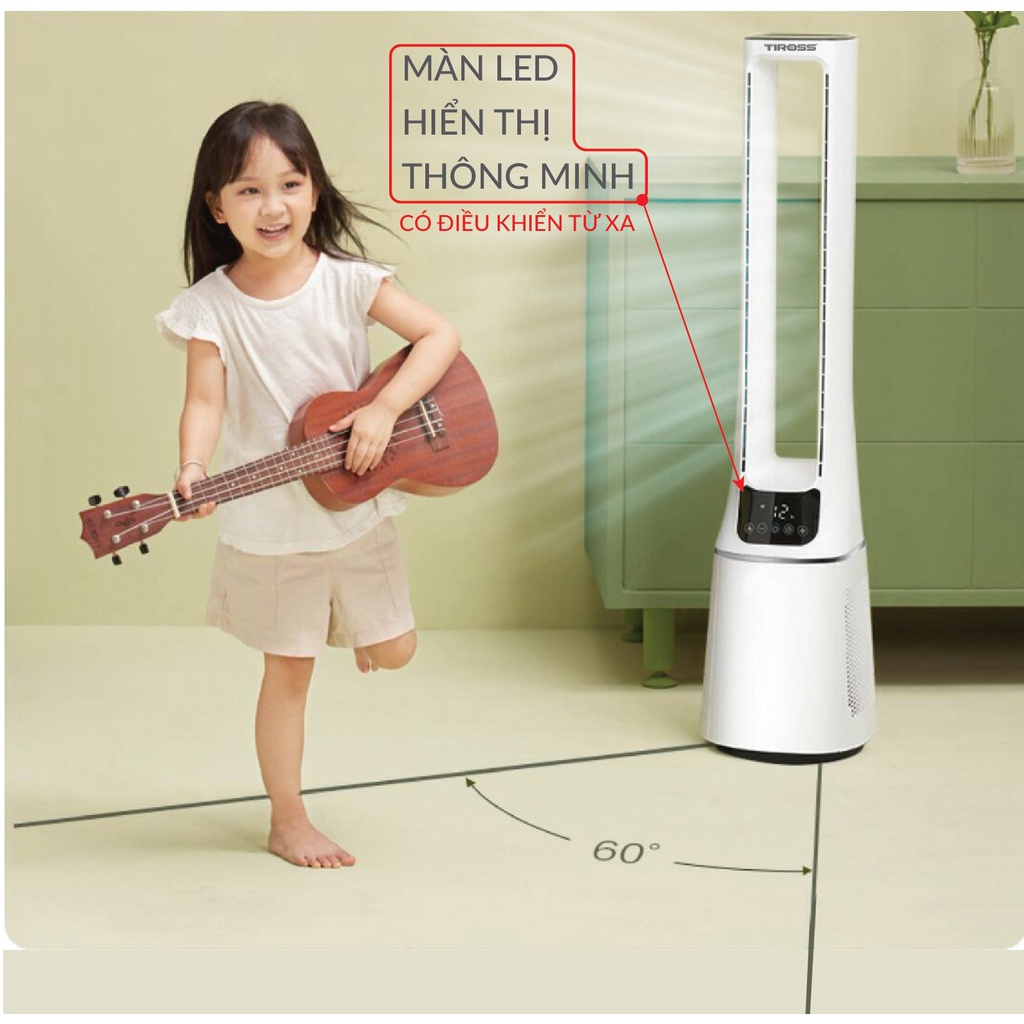 Quạt Tháp Không Cánh Lọc Không Khí Tiross TS9175 Model 2022 Hàng chính hãng