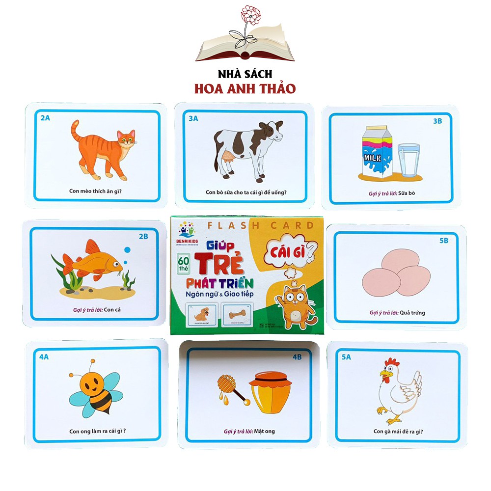 Bộ thẻ Flashcard 300 câu hỏi - trả lời Việt Hà giúp trẻ phát triển ngôn ngữ và giao tiếp