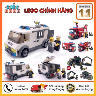 Đồ chơi lego city cảnh sát, xe cứu hỏa, đồ chơi xếp hình trí tuệ nhiều chi tiết, chất liệu nhựa ABS an toàn cho bé