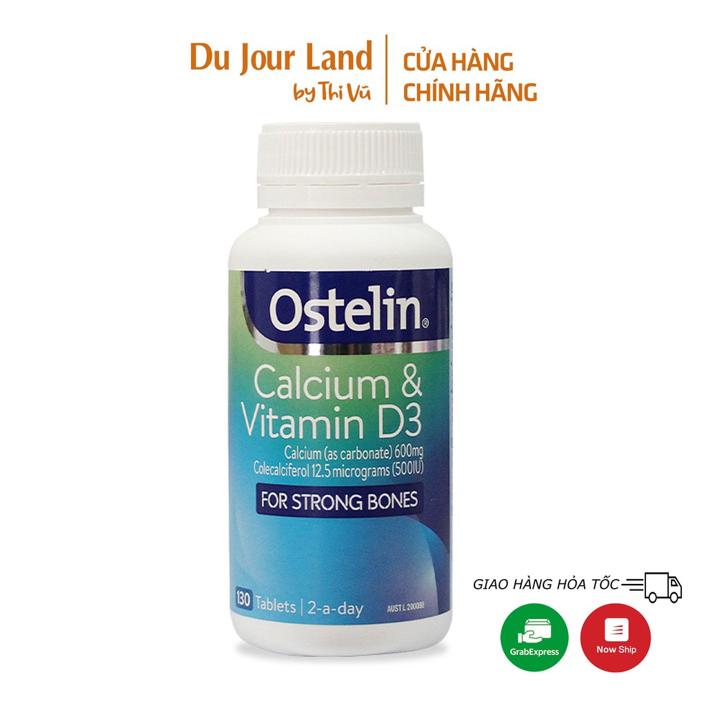 Viên uống bổ sung Canxi và Vitamin D3 Ostelin 130v