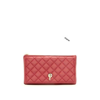 Hohitai Ví cầm tay chần bông khóa gập Vascara - Wal 0188 - Màu Đỏ Đậm MHB12