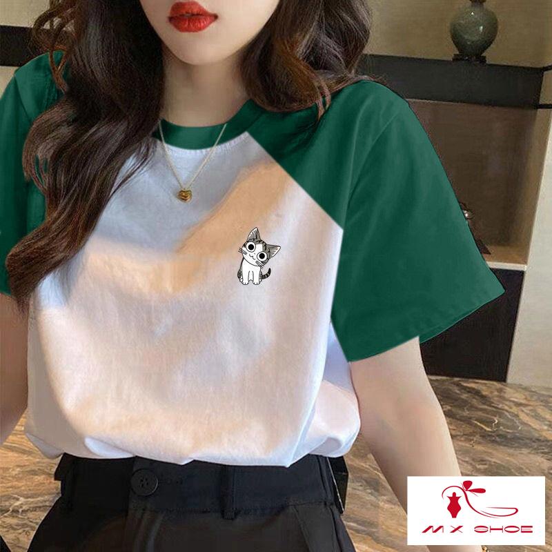 M & X ~  Áo Thun Nữ Ngắn Tay Dáng Rộng Phong Cách Mới