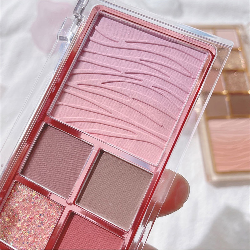 Bảng Phấn Mắt 9 Màu Lì/Nhũ Ngọc Trai Kháng Nước Chống Mồ Hôi Lâu Trôi Không Phai