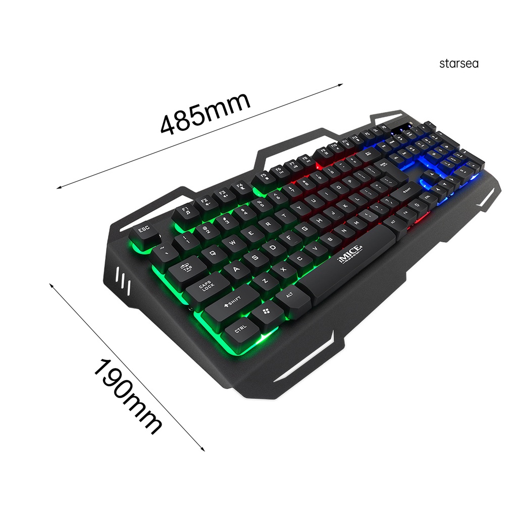 Bàn Phím Imice Ak-400 Có Đèn Led Nền Nhiều Màu Sắc
