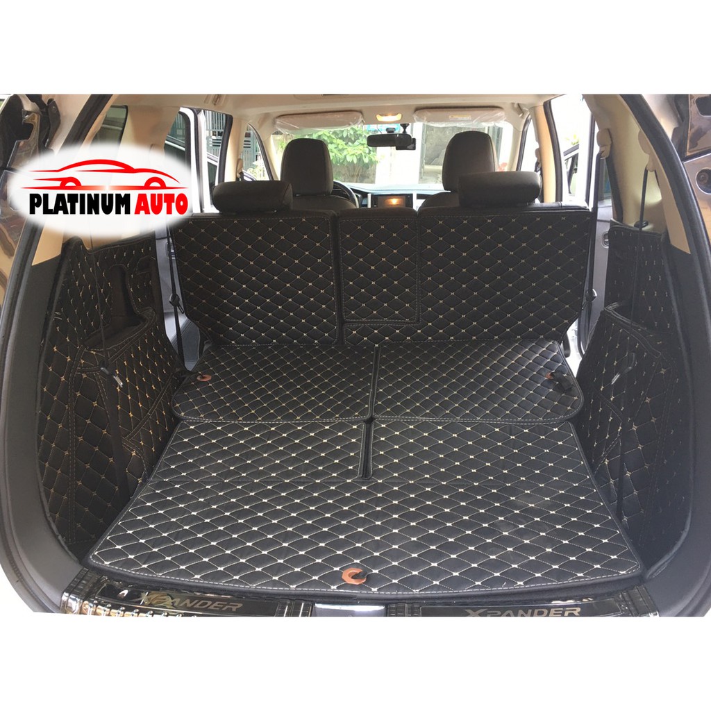 Lót cốp xe Mitsubishi Xpander  - Thảm da Pu cao cấp, chống nước, chống xước