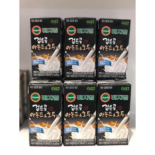 Thùng 16 hộp x 190ml Sữa hạt óc chó hạnh nhân, đậu đen Hàn Quốc Vegemil