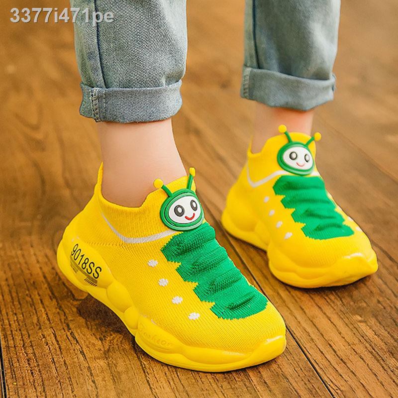 Giày bé trai, bệt, thể thao lưới thoáng khí trẻ em, đế mềm, bít tất cho bé, gái