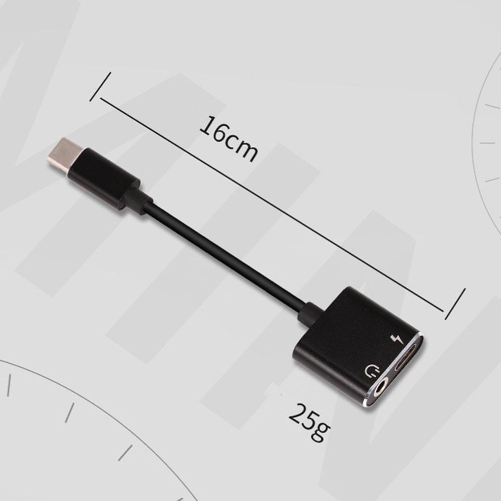 Cáp điều hợp cổng loại C qua 3.5mm 2 trong 1 cho Huawei Xiaomi
