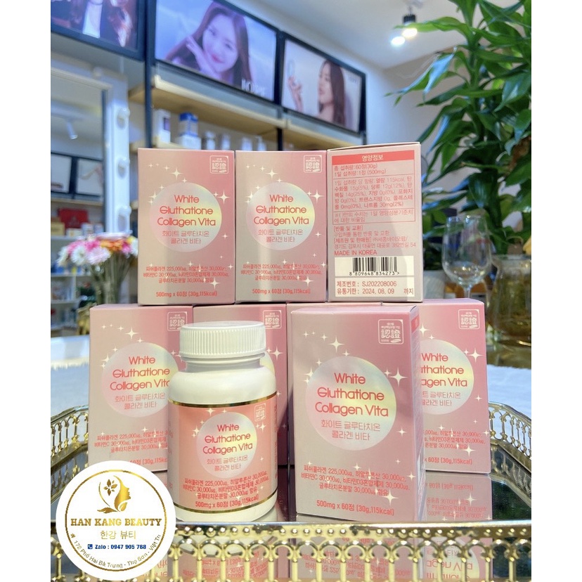 Viên Uống Trắng Da Tổng Hợp  White Glutathione Collagen Vita