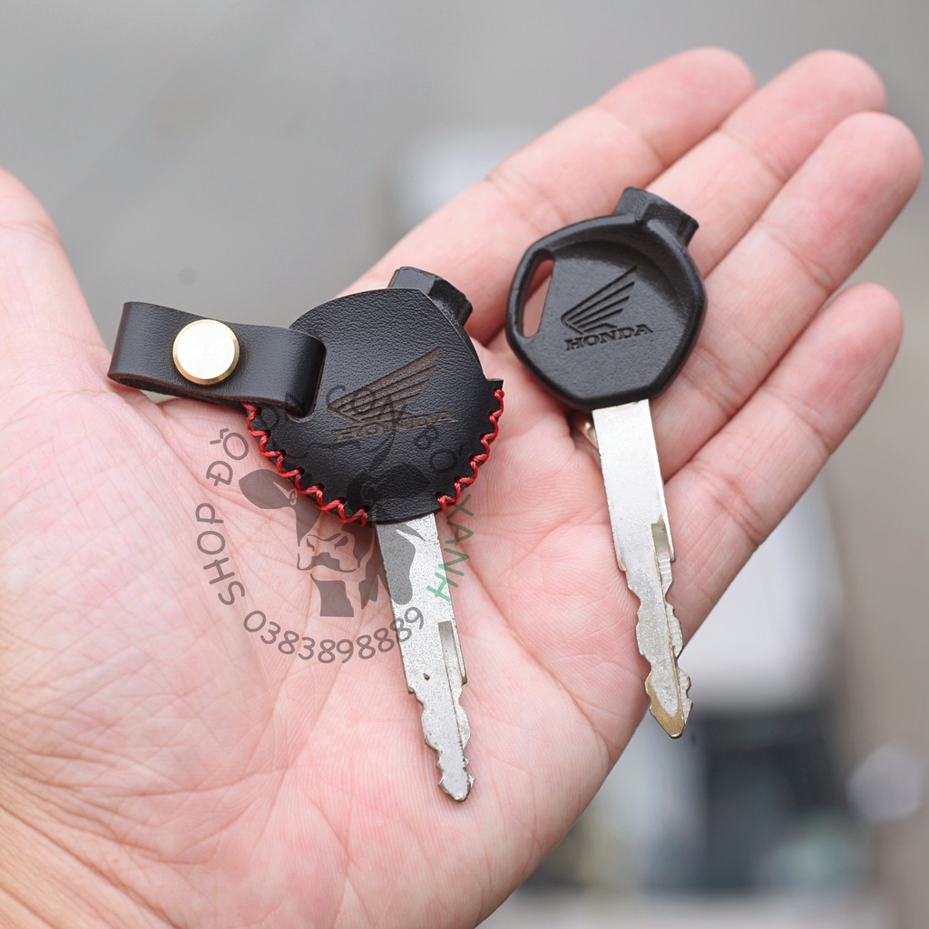 Bao Da Chìa Khóa cơ Honda Airblade, SH, SH Mode, PCX, Click, Lead, Vision, Vario, Wave, Future, Blade handmade da thật