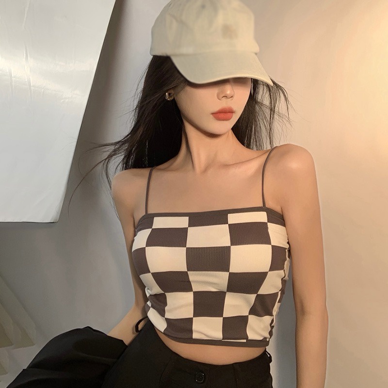 Áo Crop Top Hai Dây Siêu Nhẹ Thời Trang Mùa Hè Quyến Rũ Cho Nữ