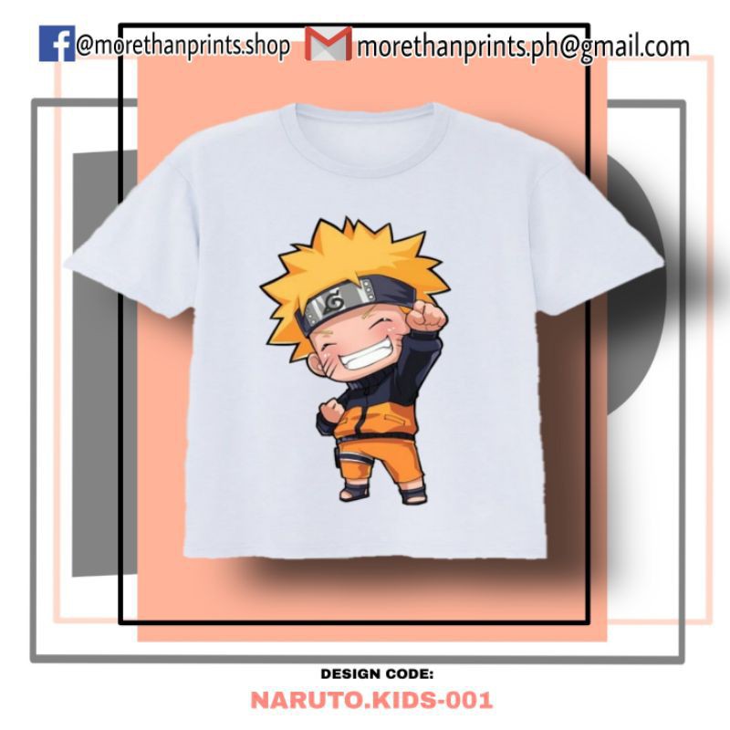 Mẫu áo thun in hình Naruto chibi cực dễ thương