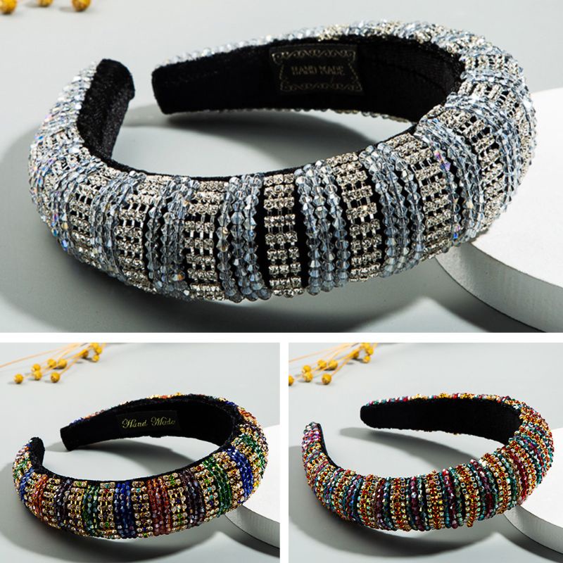 Khăn Trùm Đầu Dạng Chuỗi Hạt Pha Lê Nhiều Màu Sang Trọng Dành Cho Nữ