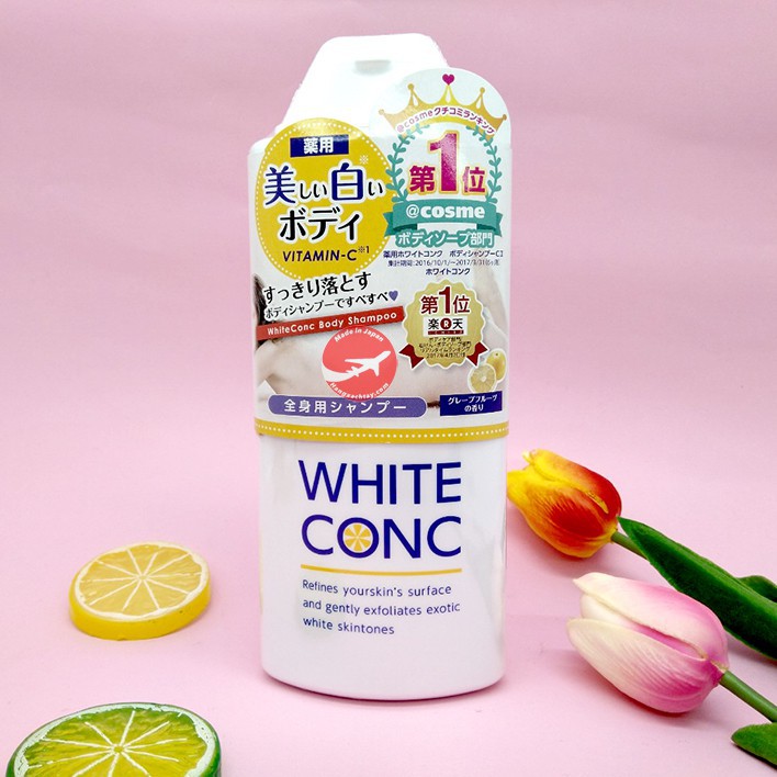 (Có Bill Mua Tại Nhật) Sữa Tắm Trắng Da Toàn Thân White Conc Body Wash  Nhật Bản (360ml)