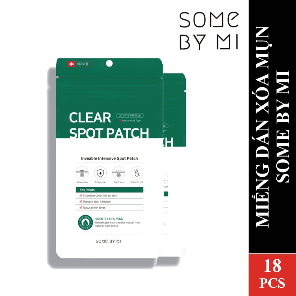 Miếng Dán Giảm Mụn Some By Mi Clear Spot Patch 18 miếng