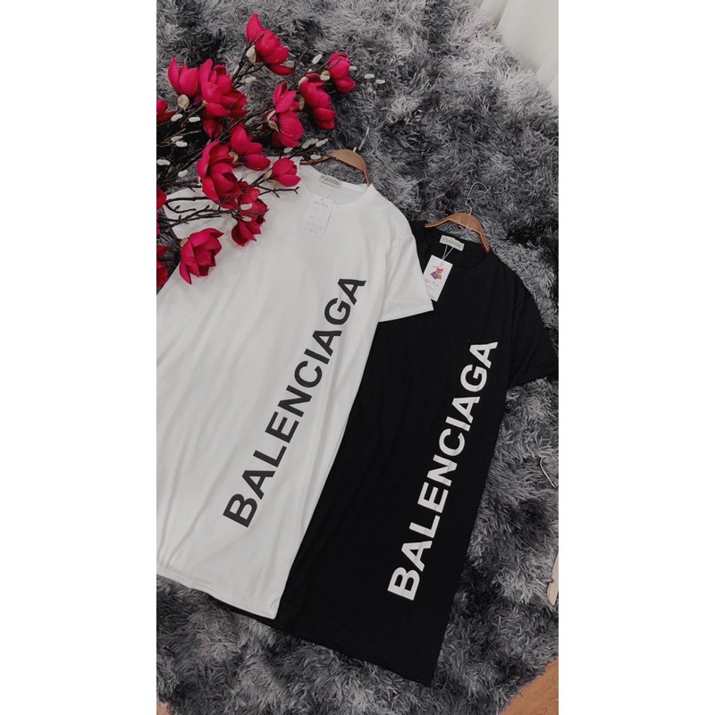 ĐẦM DÁNG SUÔNG-Váy suông cotton in chữ "BALEN" tay lỡ fom thụng k túi dưới 65kg | BigBuy360 - bigbuy360.vn