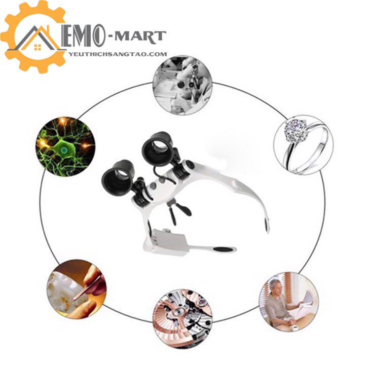 ⚡️𝗕𝗛 𝟭𝟮 𝗧𝗛𝗔́𝗡𝗚⚡️ Kính lúp đeo mắt có đèn V4 ⚡️ Đèn Led siêu sáng - Ống kính quang học chất lượng cao