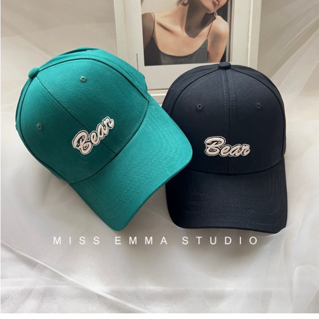 Mũ nón lưỡi trai thêu chữ BEAR unisex nam nữ Hàn Quốc đẹp rẻ - Nón kết