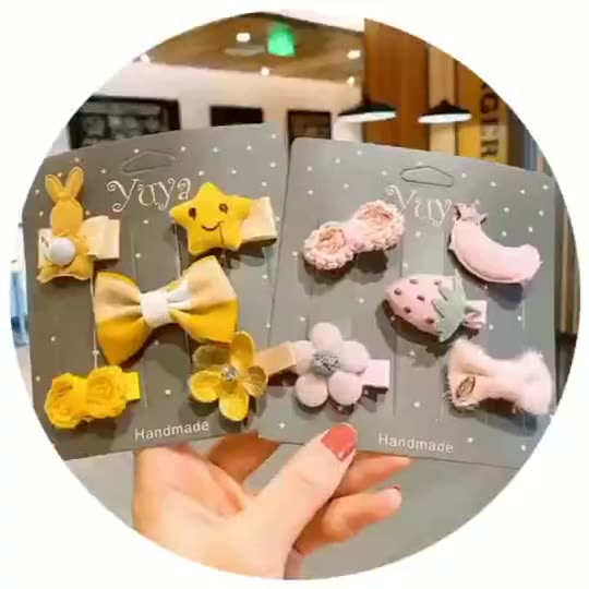 Set 5 kẹp tóc mũ cài vương miện công chúa phong cách Hàn QUốc dễ thương cho bé.