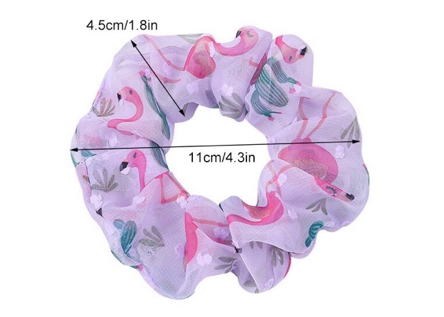 🦩Chun cột tóc Scrunchies Hồng hạc dễ thương