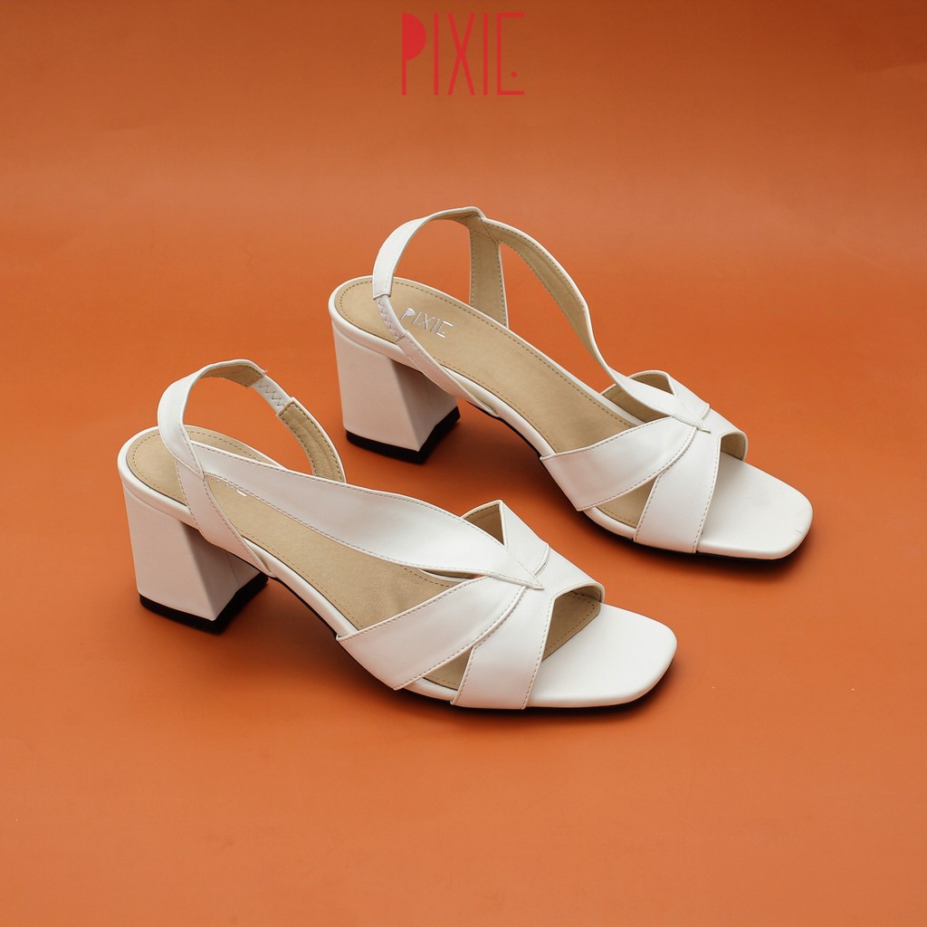 Sandal Cao Gót 5cm Mũi Vuông Quai Chun Pixie X541
