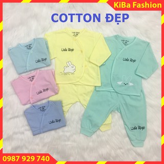 [ HÀNG CAO CẤP ] Set 3 Bộ sơ sinh dài tay quần đáp đũng chất cotton 100% mềm mịn an toàn cho bé sơ sinh -  BSS - TK0270
