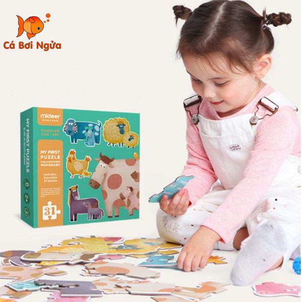 Bộ xếp hình đầu tiên nhiều chủ đề chính hãng Mideer My first puzzle cho bé từ 18 tháng tuổi