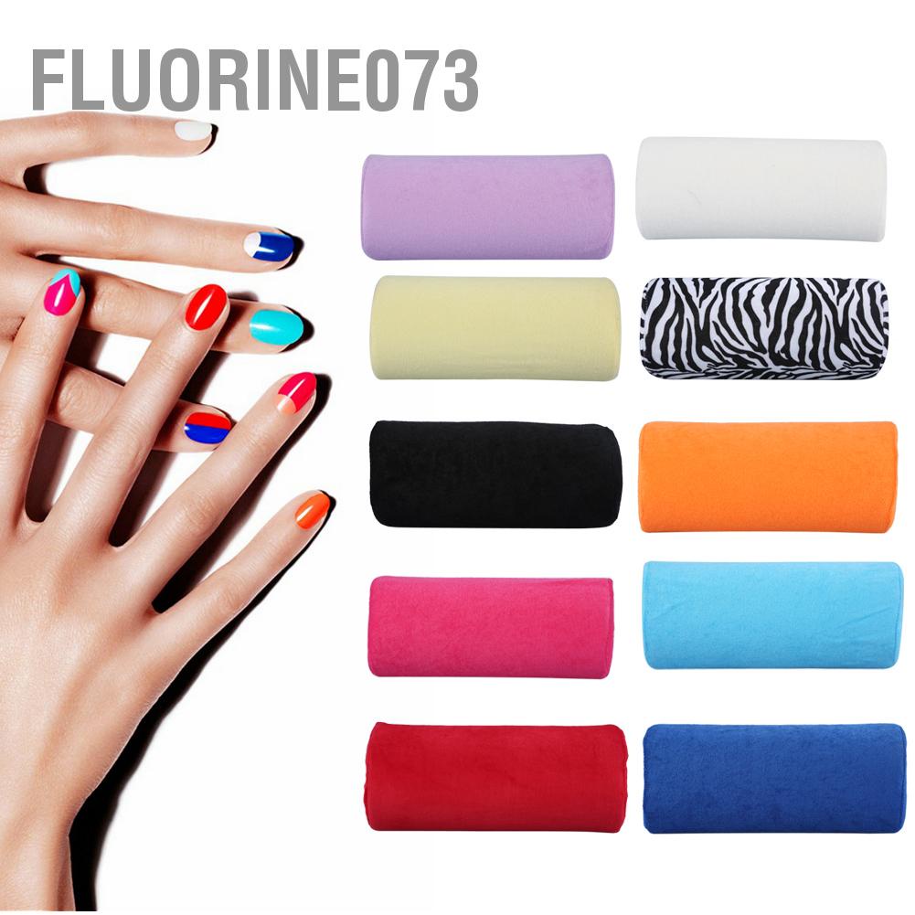 [Hàng Sẵn] 10 màu sắc Salon Hand Rest Cushion có thể tháo rời giặt được Nail Art Gối xốp mềm 【Fluorine073】