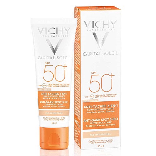 Kem Chống Nắng Ngăn Sạm Da, Giảm Thâm Nám Vichy Ideal Soleil Anti-Dark Spots SPF50+ 50ml