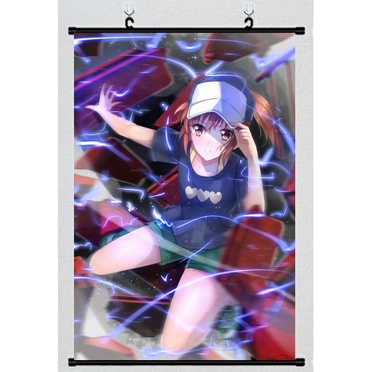 Poster vải anime Toaru Kagaku no Railgun 30x45 tranh vải cuộn treo tường
