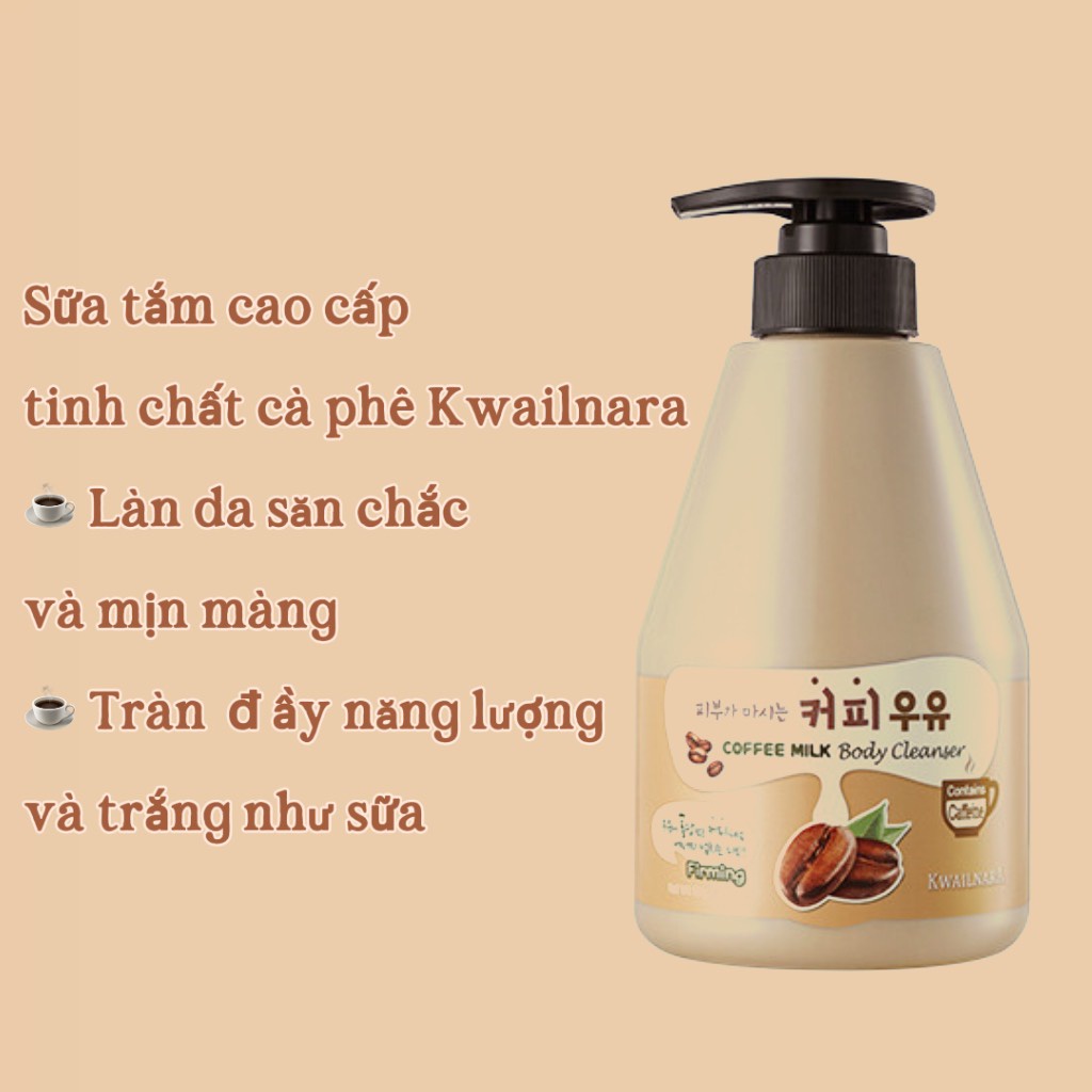 Sữa tắm cao cấp tinh chất Cà Phê Kwailnara Hàn Quốc