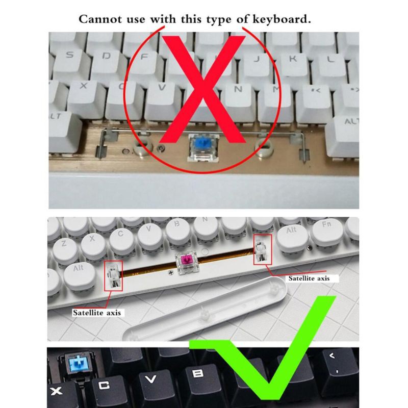 Set 104 nắp bàn phím đúc kép hình tròn phong cách retro chất liệu ABS DIY