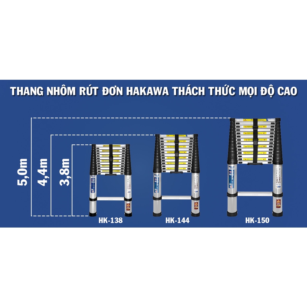 Thang Nhôm Rút Đơn Nhật Bản HAKAWA HK138