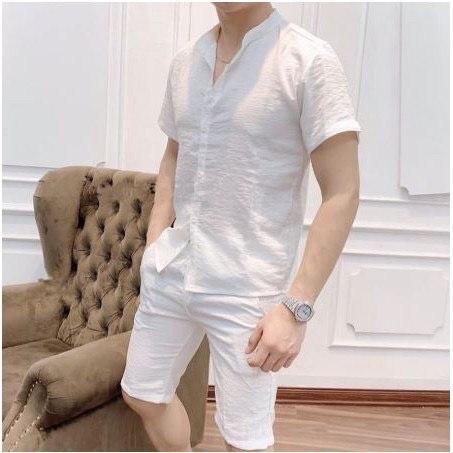 Bộ Đũi Cổ Bẻ Có Túi, Cổ Tàu Thời Trang, Phong Cách Cực Mát | BigBuy360 - bigbuy360.vn