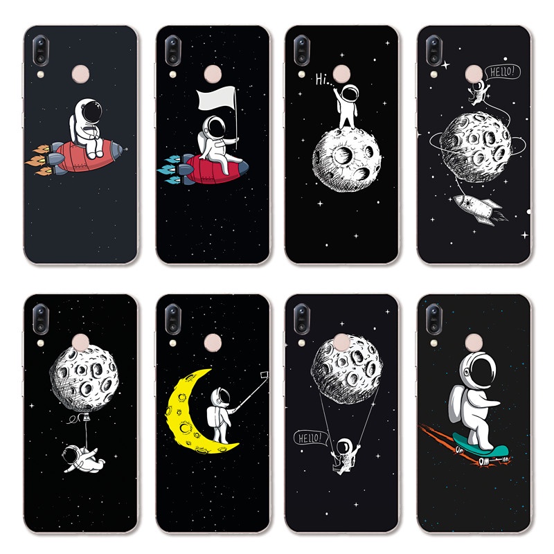 Ốp điện thoại TPU silicon mềm hình phi hành gia cho Xiaomi Redmi Note 7 Note 6 Note 5 Pro Note 5a Preim Note 3 Note 4 4x