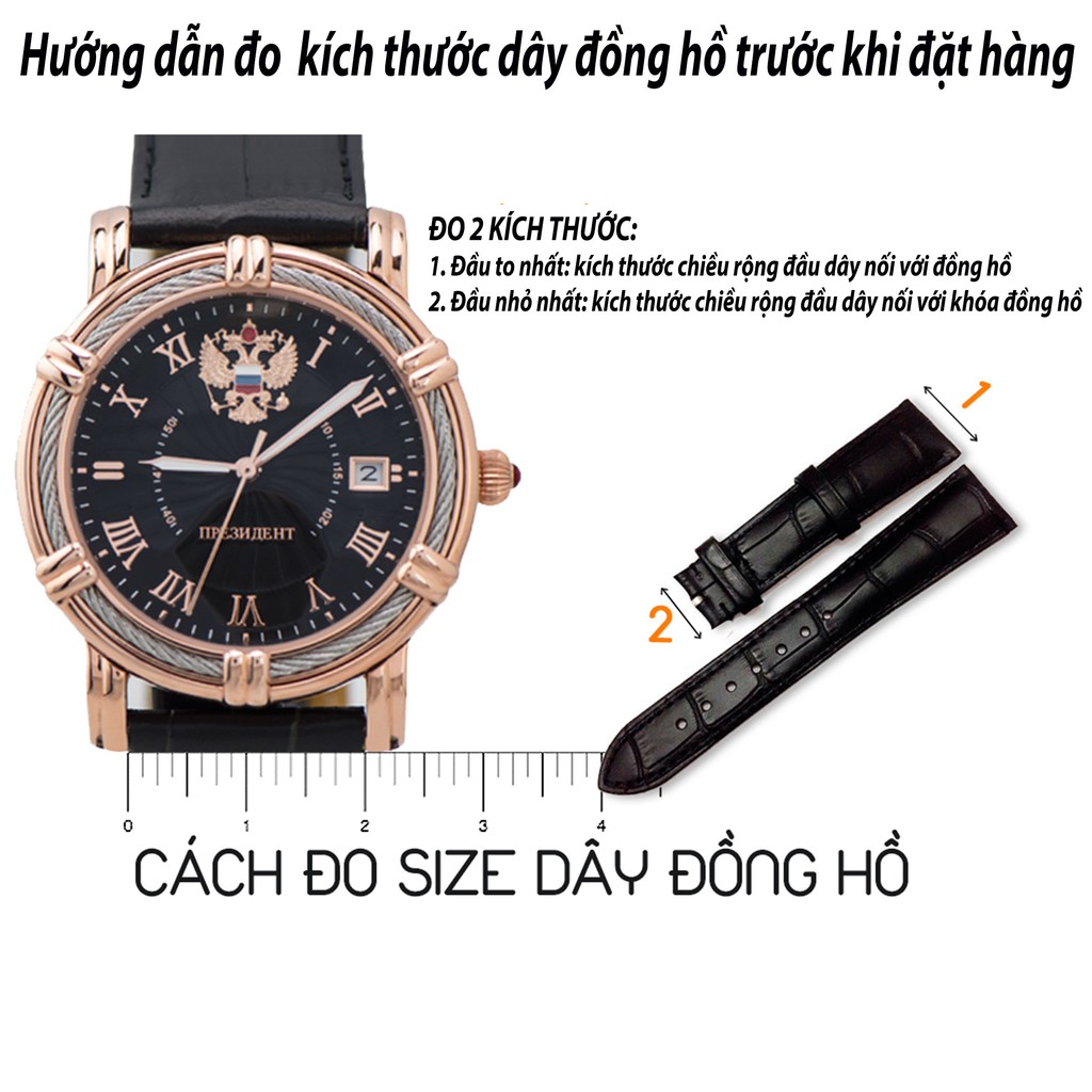 Dây da đồng hồ cao cấp. Dây da chân đà điểu màu đỏ khóa gập. Bảo hành 6 tháng, tặng kèm 2 chốt, dụng cụ thay và tháo dây