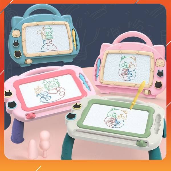 Bảng tập vẽ tự xóa thông minh cao cấp có chân bàn – bảng vẽ từ tính nhiều màu phát triển sáng tạo