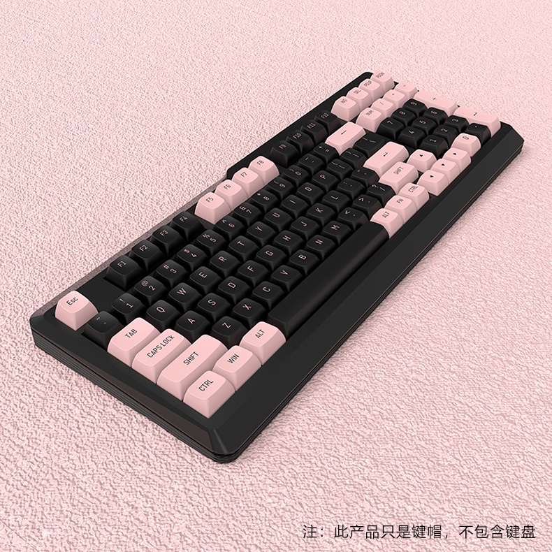 BỘ KEYCAP MDA PBT 150 PHÍM MÀU BLACK PINK, IN DOUBLE SHOT,FONT HỖ TRỢ NHIỀU LAYOUT