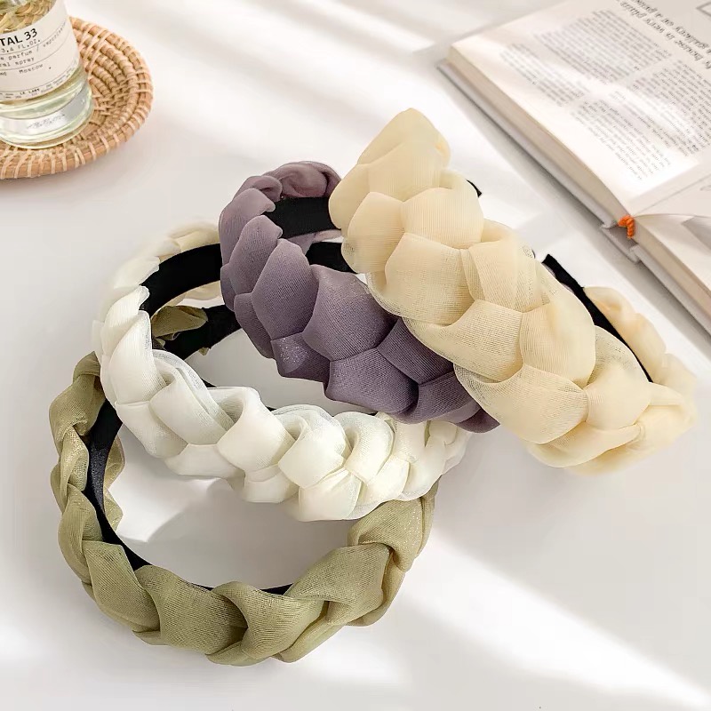 Băng Đô Bản Rộng Thắt Nút Xoắn Siêu Đẹp Thiết Kế Mới