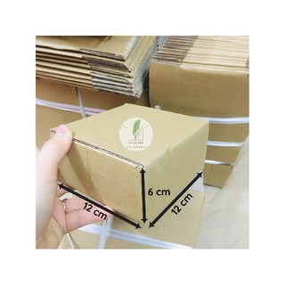 COMBO 60 THÙNG CARTON 12x12x6 CM GIÁ RẺ - BAO BÌ XANH THÙNG GIẤY dùng đựng hàng, đóng gói linh kiện, mỹ phẩm, sách