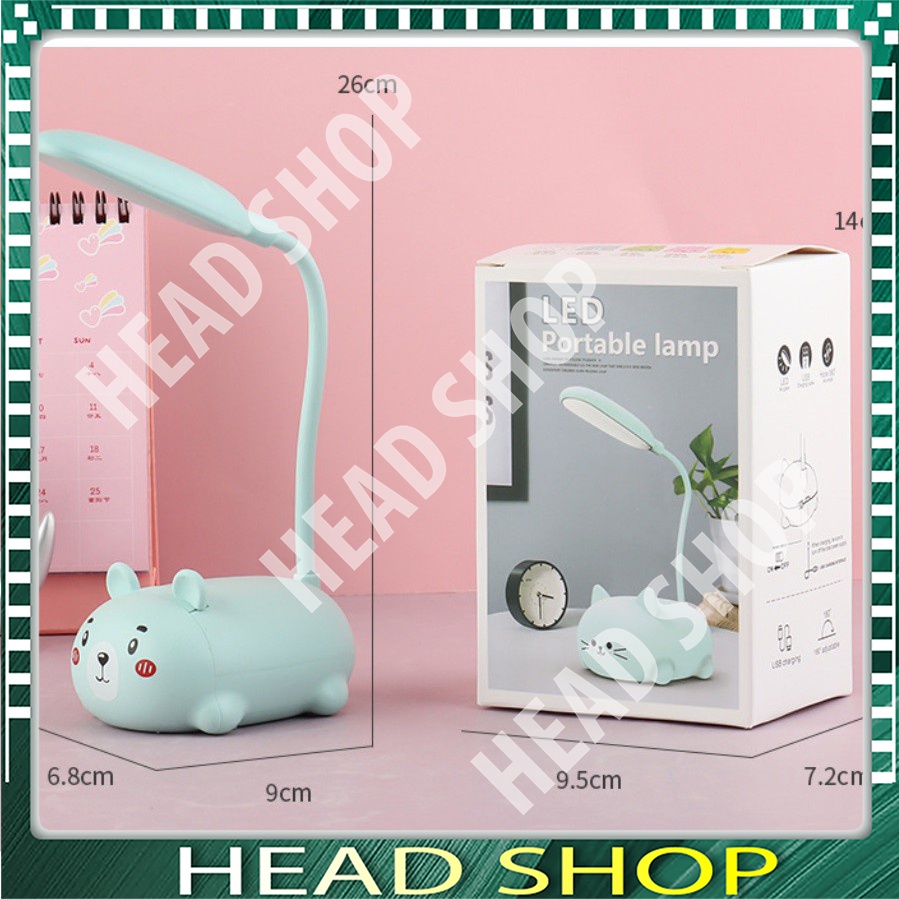 Đèn ngủ kiêm đèn học pin sạc đa năng dễ thương YW909 HEAD SHOP