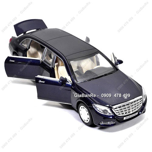 XE MÔ HÌNH SẮT TỈ LỆ 1:32 - KIỂU DÁNG MERCEDES S600 PULL MAN - XANH ĐEN - 9824.2