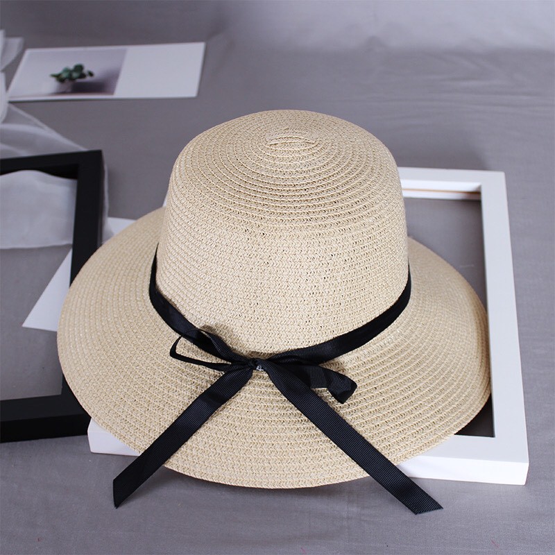 Mũ Cói Nữ Rộng Vành Đi Biển Cực Xinh Xắn UMI M10