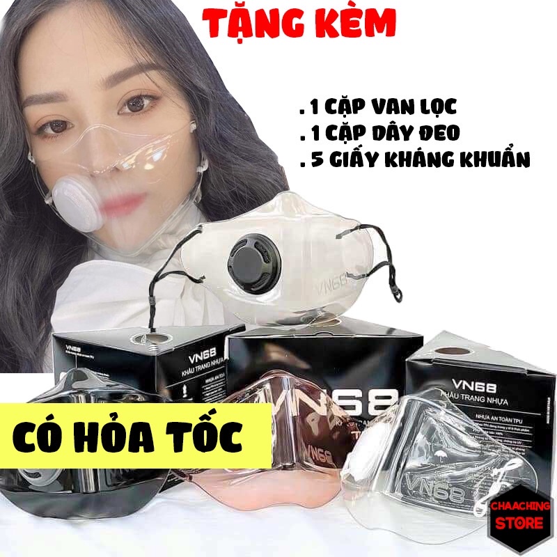 Khẩu trang nhựa trong suốt an toàn thẩm mỹ khẩu trang tiếp viên hành không khẩu trang thời trang khẩu trang VN68