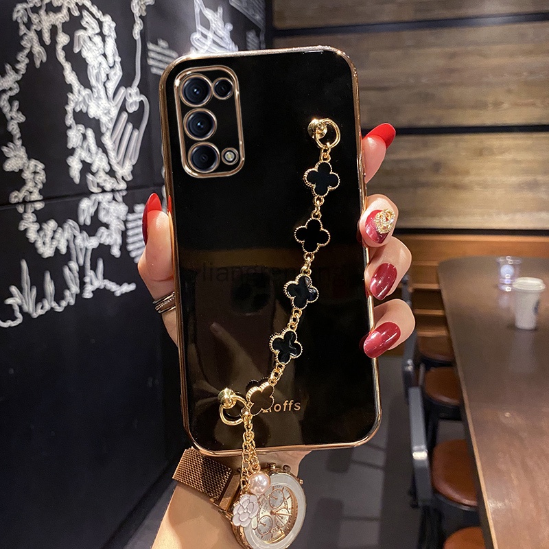 Ốp lưng OPPO RENO 5 PRO OPPO RENO 4 Ốp Điện Thoại Silicon Mềm Chống Sốc Kèm Dây Đeo Cho OPPO RENO 5 PRO OPPO RENO 4