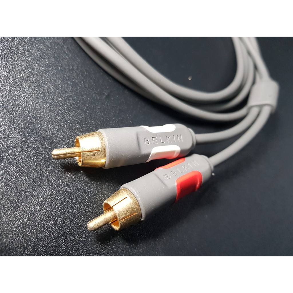 Dây 3.5li ra 2 bông sen của Belkin nguyên zin bãi / Dây 3li/ 3.5 ly/ 3 ly